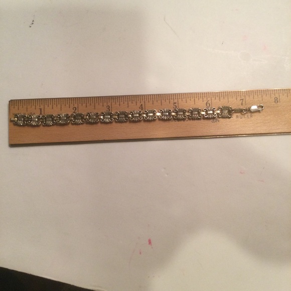 Michael Anthony Sterling With 14K Gold Links Scrollwork Panel Bracelet - Picture 8 of 8